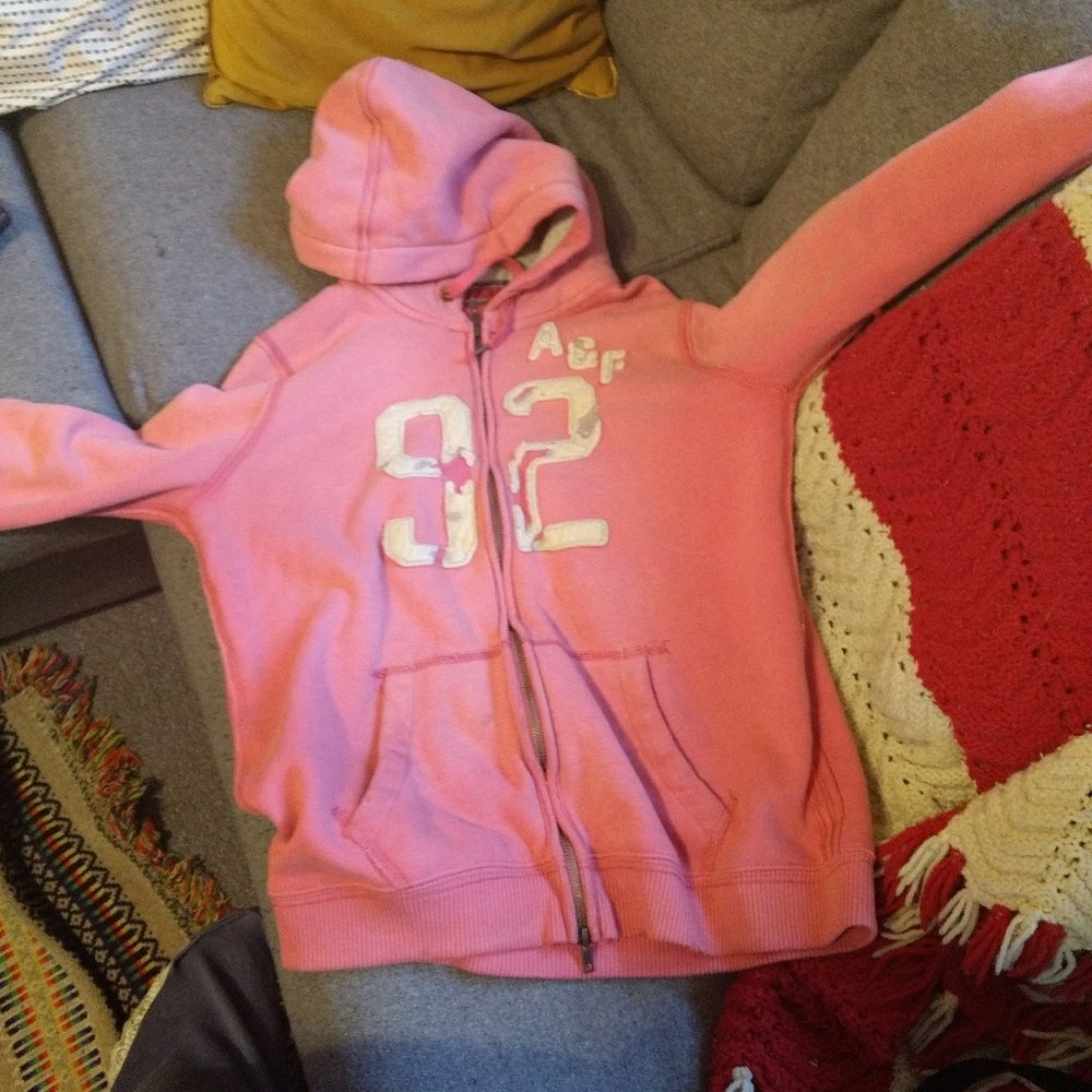 Abercrombie and Fitch Pink Hoodie Size Large